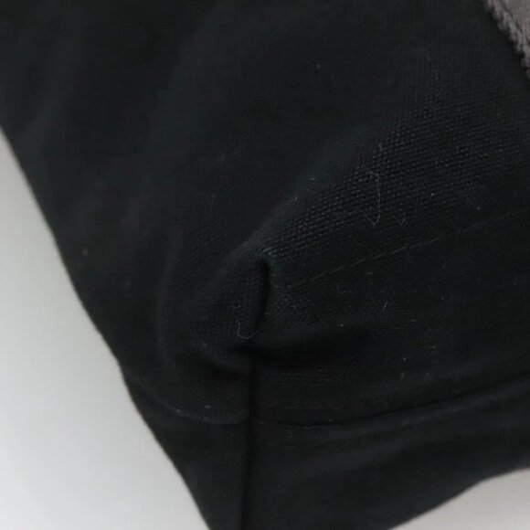HERMES Fourre Tout Cabas Tote Bag Canvas Black Auth - Picture 11 of 16